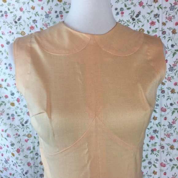 Vintage 60's Peter Pan Collar Sleeveless Dress - Picture 3 of 8